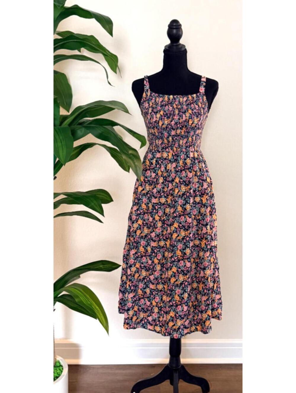 Old Navy Floral Cami Midi Dress, Size XS